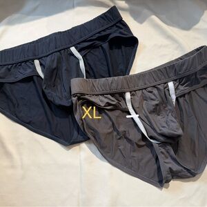 Real men Men's Black and Gray Briefs - Size XL Set of 4